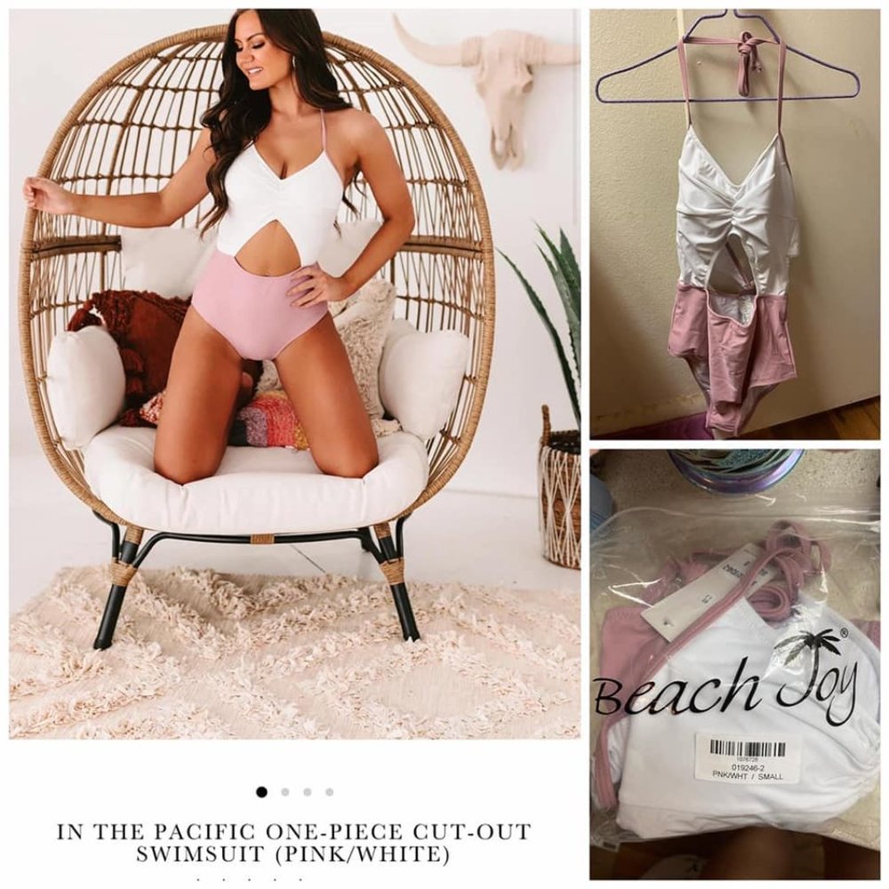 NWT Beach Joy One Piece Cut Out Bathing Suit